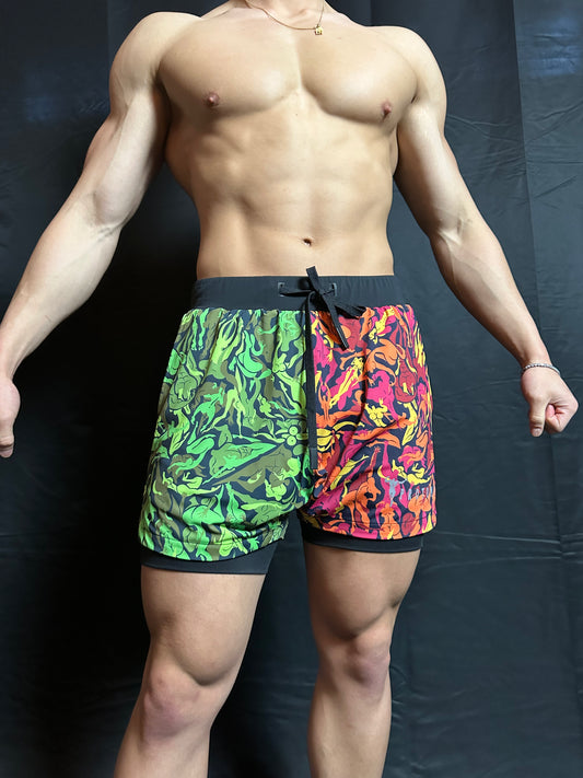 "Jungle Madness" - Camo Compression Shorts